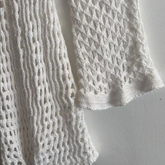 ViX Paula Hermanny Size Small Belle Crochet Knit Long Sleeve Cover-Up Women Swim - Picture 6 of 16